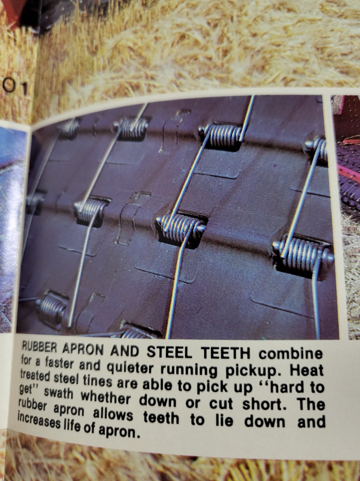 Vintage 1978 Melroe Rubber Apron Windrow Pickup MF Combine Brochure Clark Ag