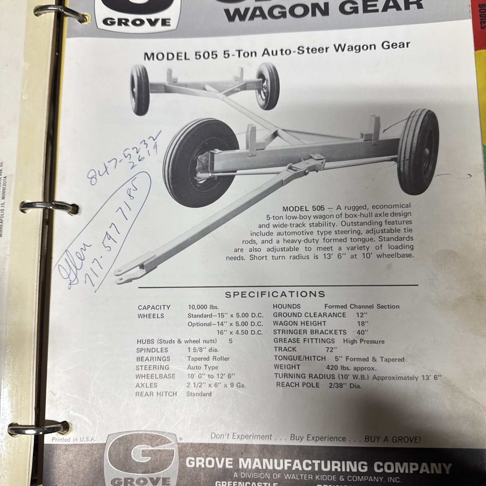 Grove Agricultural Products Brochures