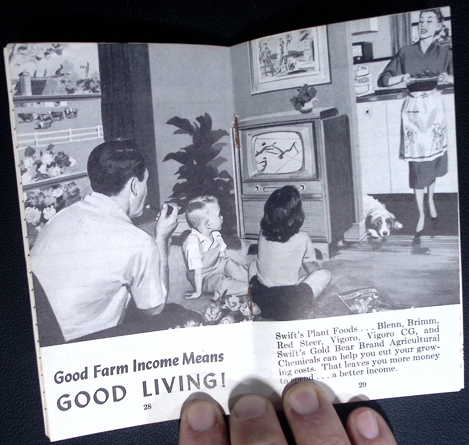 Swift’s Plant Food Service Red Steer Memo Pocket Book Vintage Agriculture 1950s
