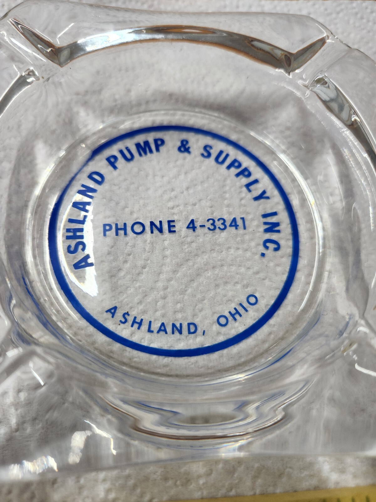 Ashland Pump Ashtray – Vintage Farm Advertising – Ashland Ohio