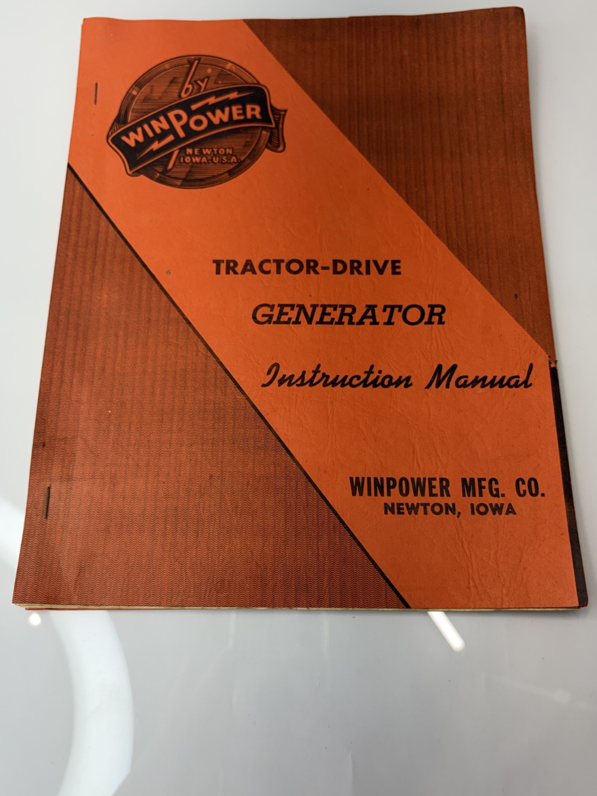 vintage winpower tractor-drive generator instruction manual