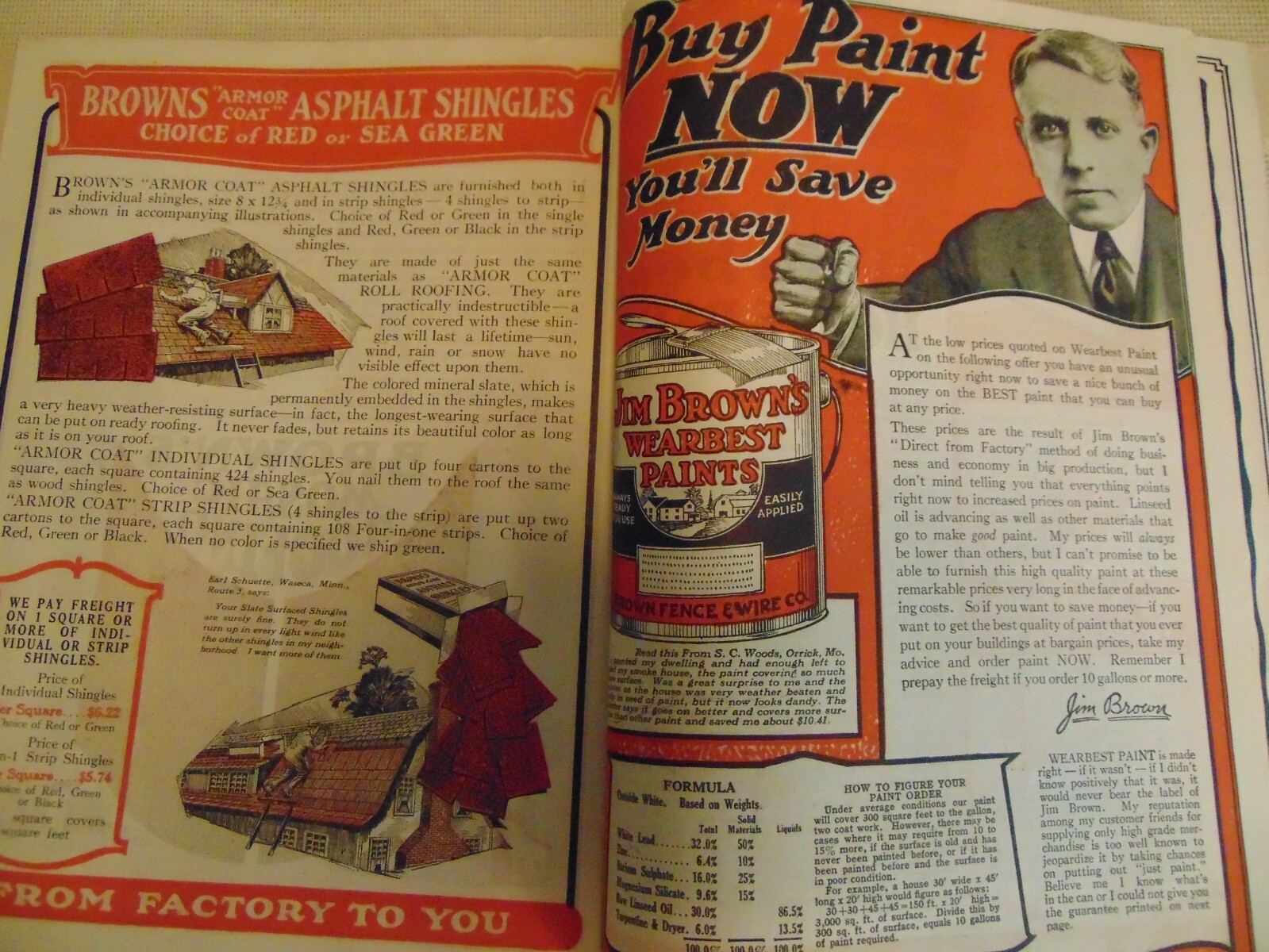 Here&rsquo;s Jim Brown Catalog- 1922 Summer & Fall- Fencing/Gates/Roofing/Paint
