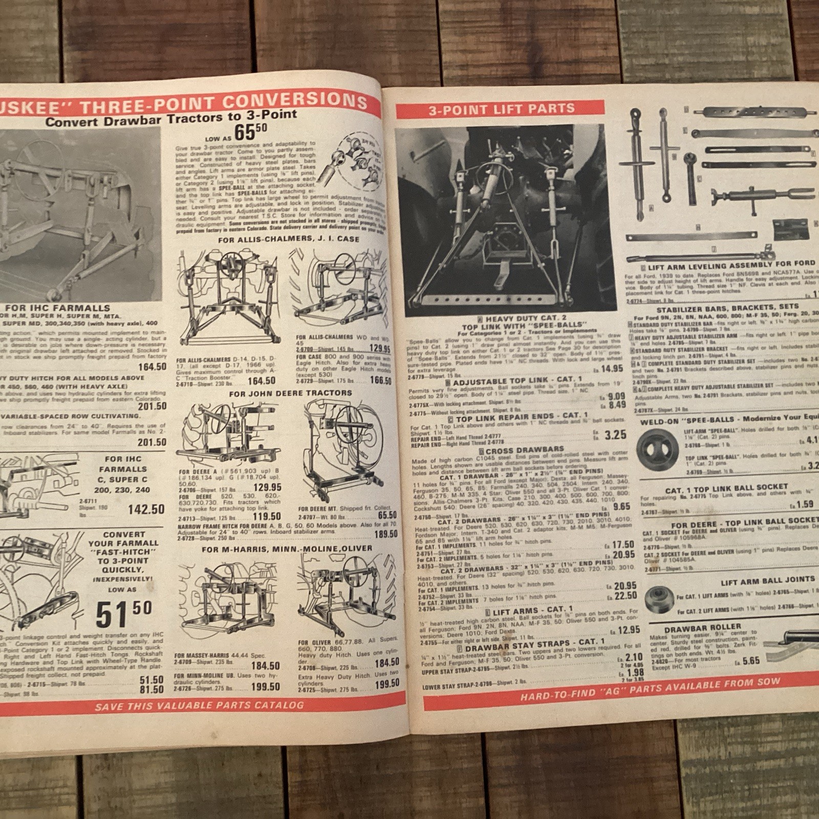 Vintage 1971 Tractor supply Co TSC Repair Farm Parts Catalog Feb Savings Flyer
