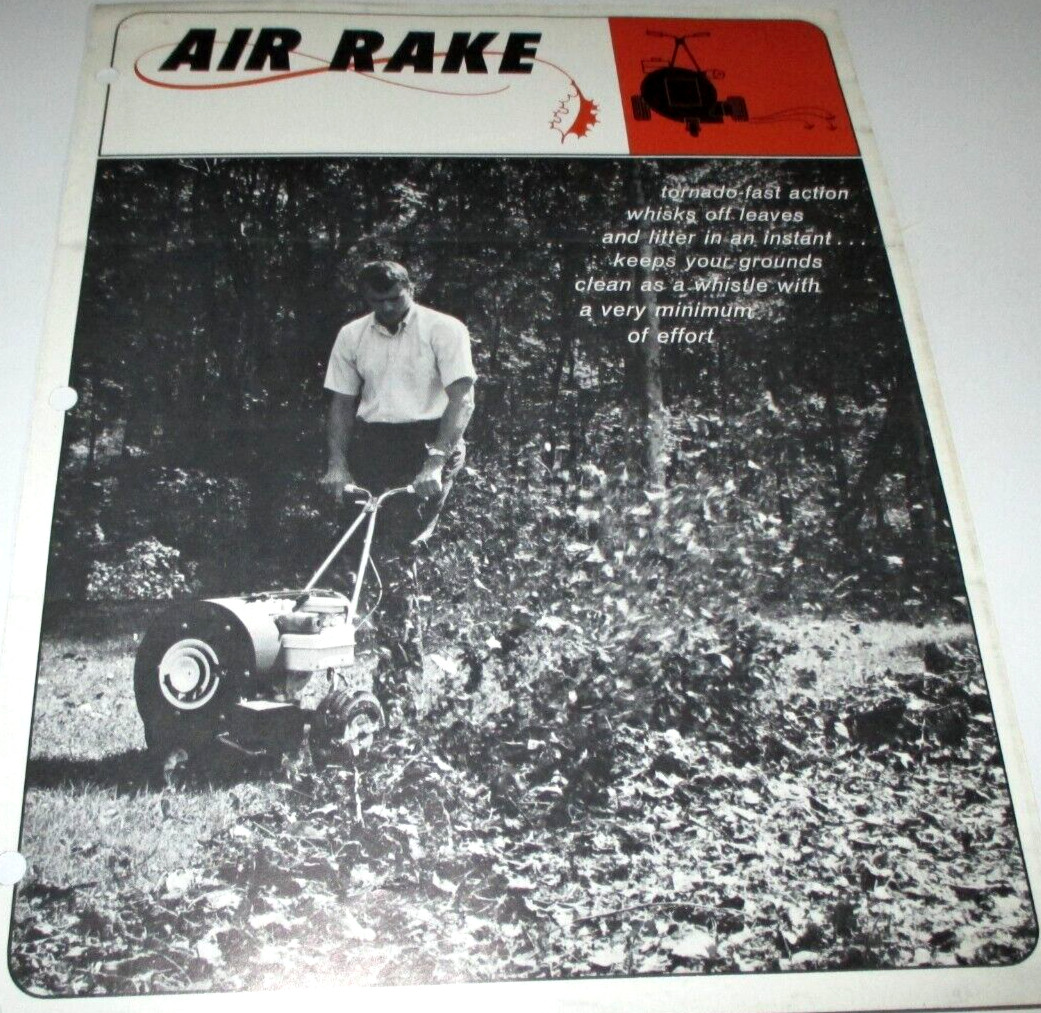 LOT OF 3 AIR RAKE SALES BROCHURES Vacuum & Air Rake literature advertising