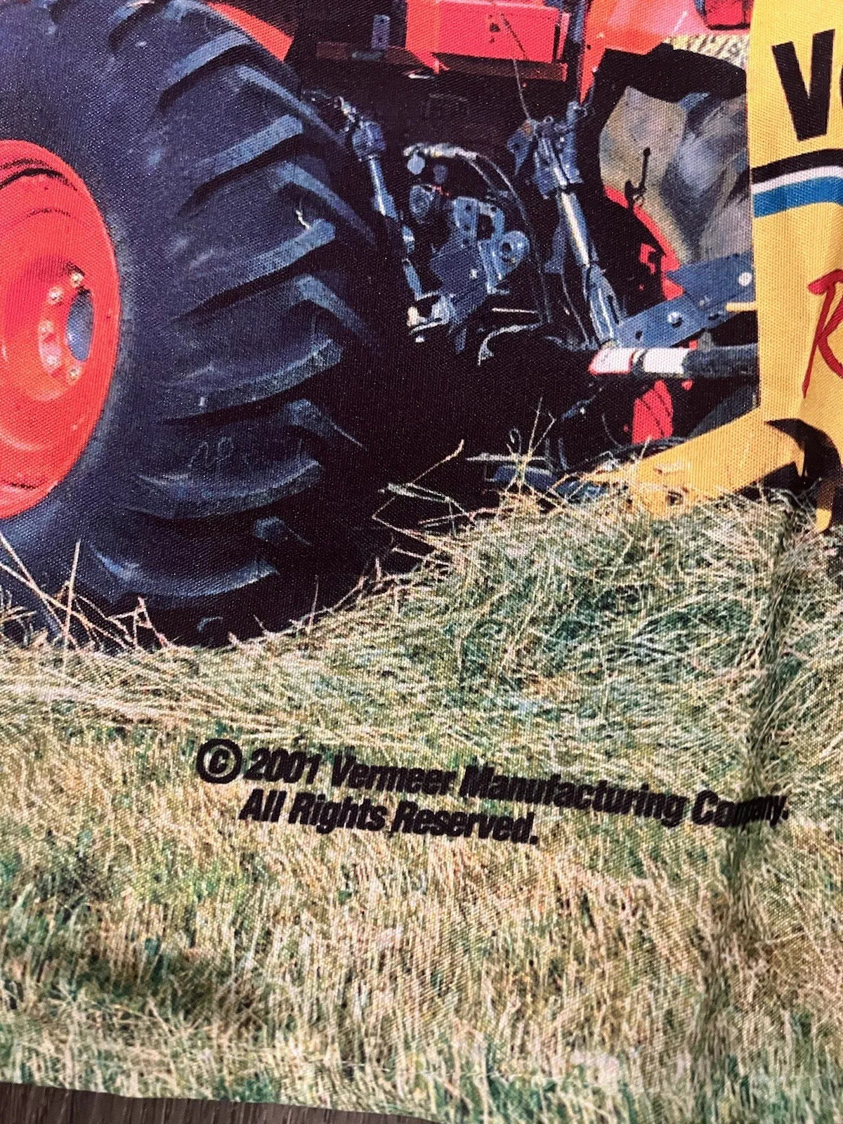 Rare Large 4’x9.5’ Vintage 2001 VERMEER AG Cloth Banner Sign Tractors Farming