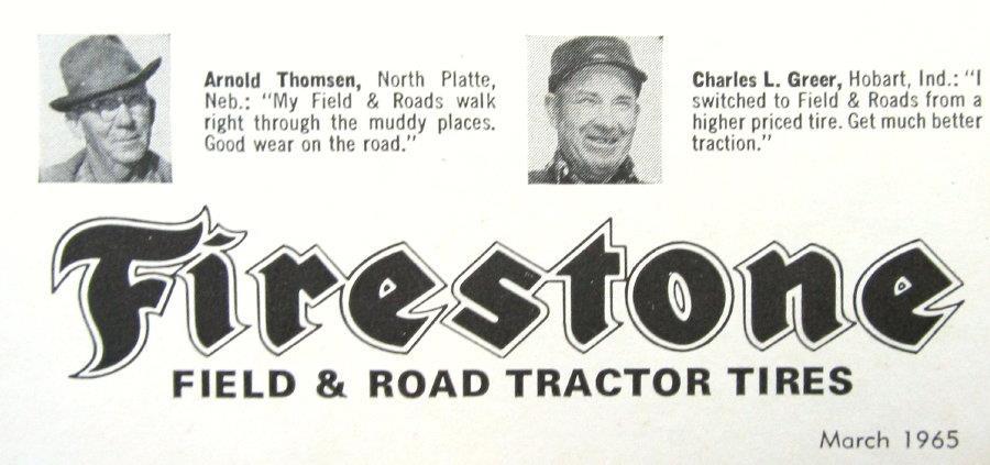 Original 1965 Firestone Ad Photo Endorsed by Charles Greer Hobart Inidana