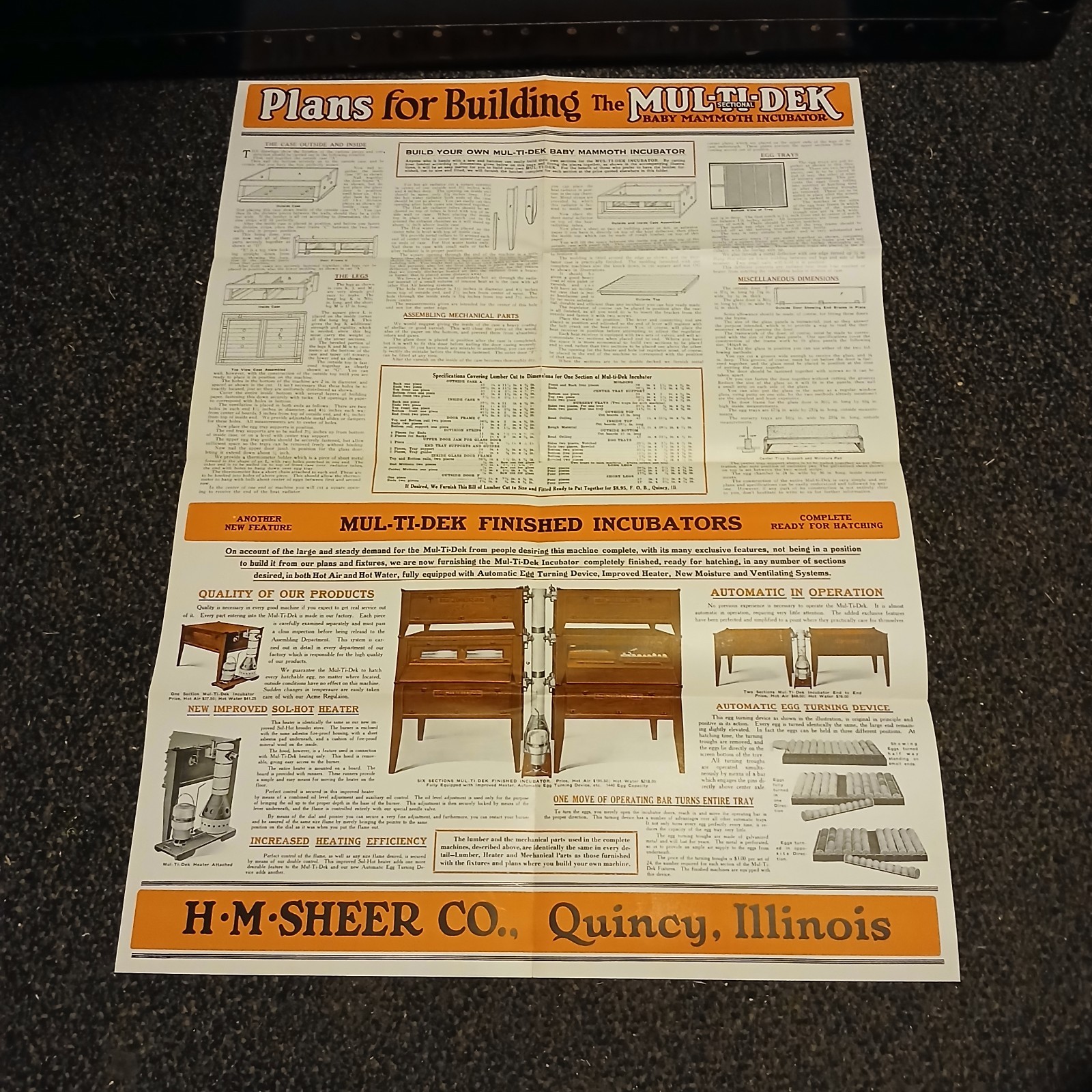Vintage Sol Hot Heater Brooder Incubator Ads Flyers HM Sheer Dairy Ephemera 50s