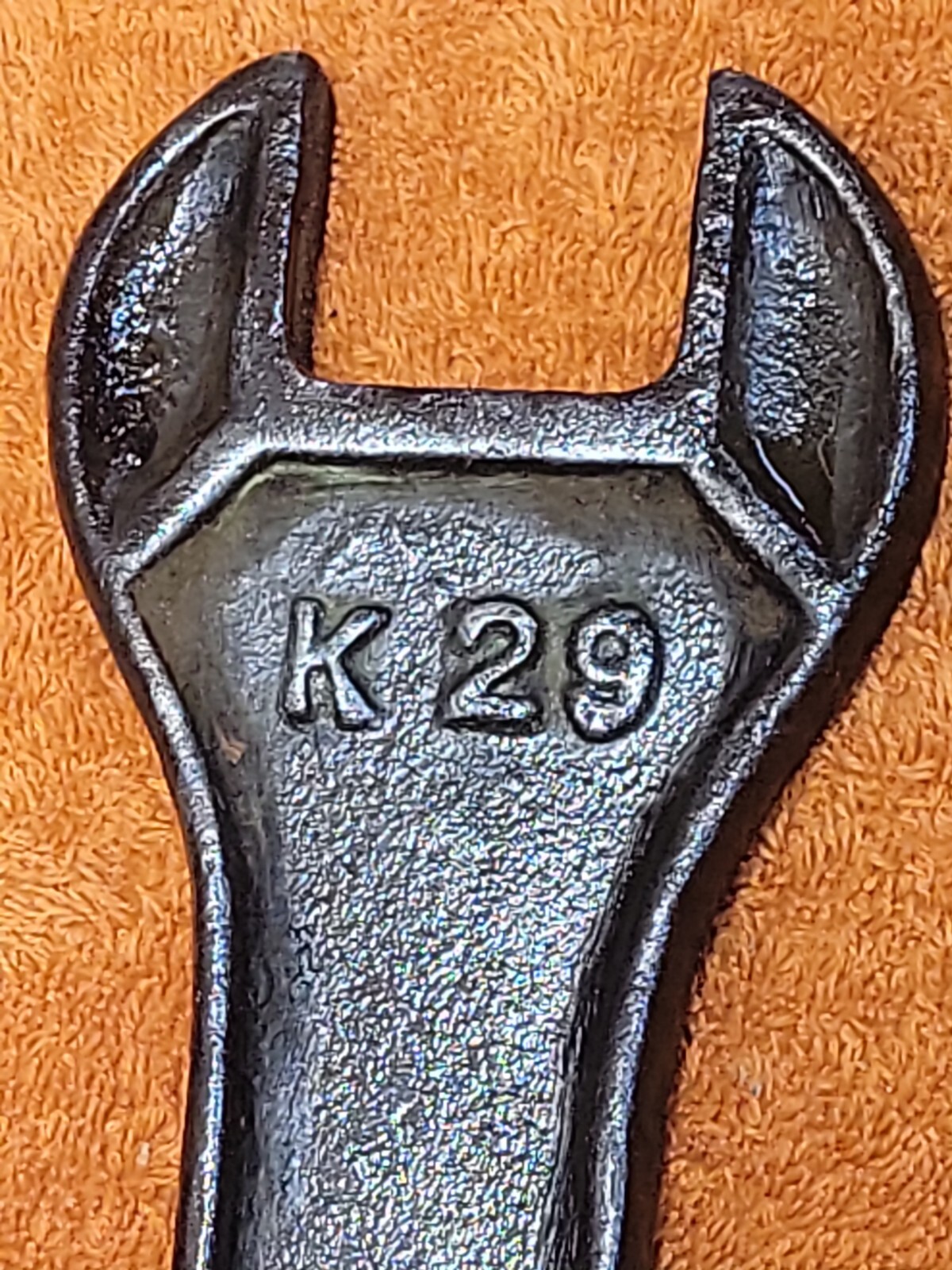 H•Vintage 14&Prime; La Crosse Plow Co. K29 Wrench- Back Side Ruler Marked – Nice