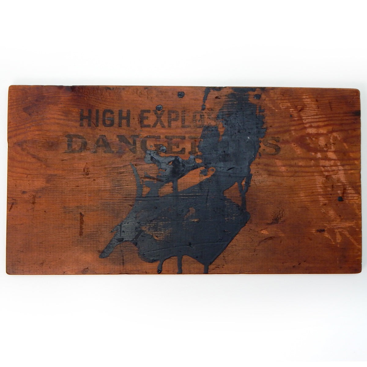 Vintage High Explosive Dangerous Crate Face