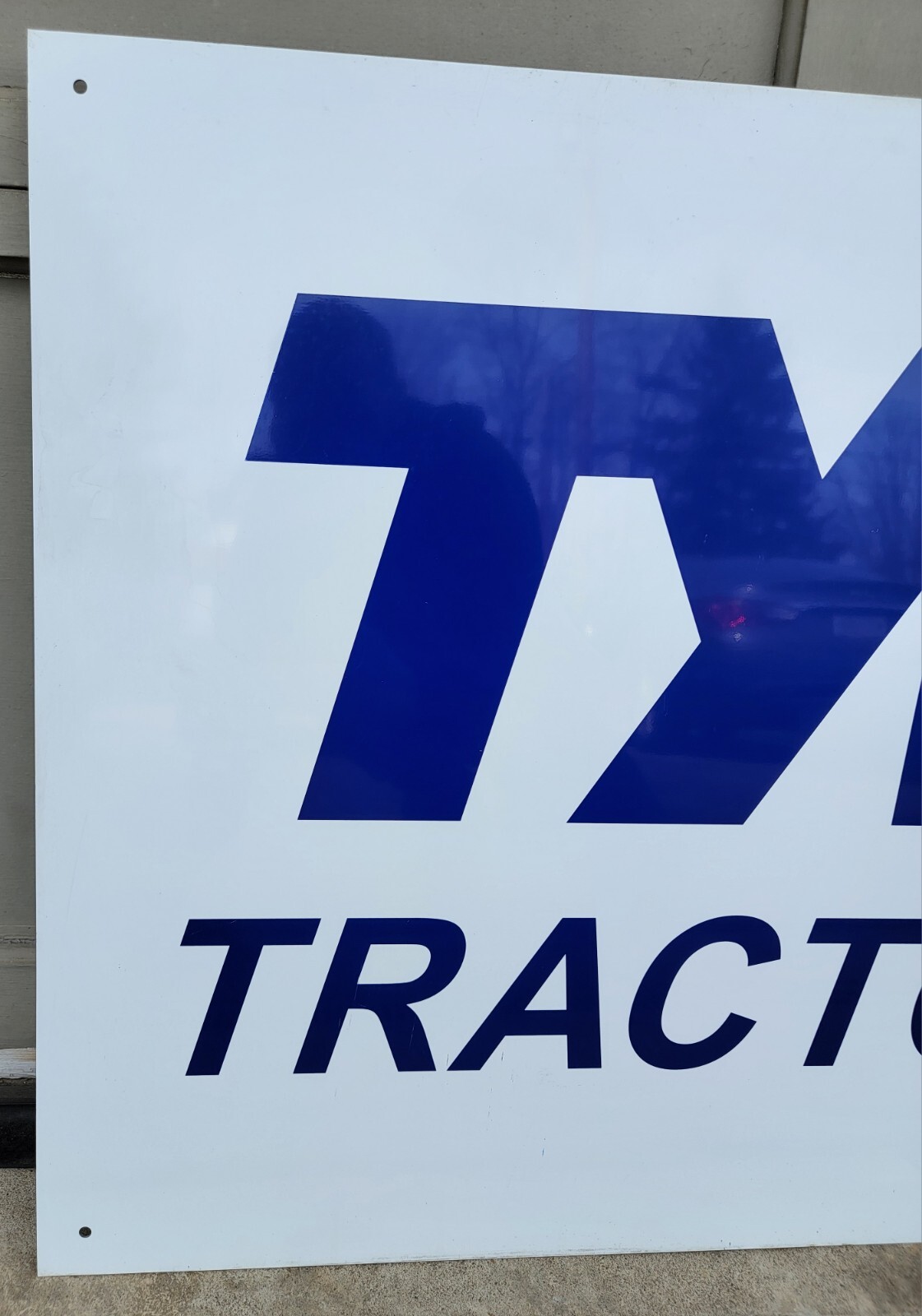 Vintage TYM TRACTORS Dealer Advertising Sign Double Sided Tin 32×24