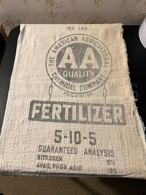 American Agricultural Chemical Company 100# fertilizer sacks bags