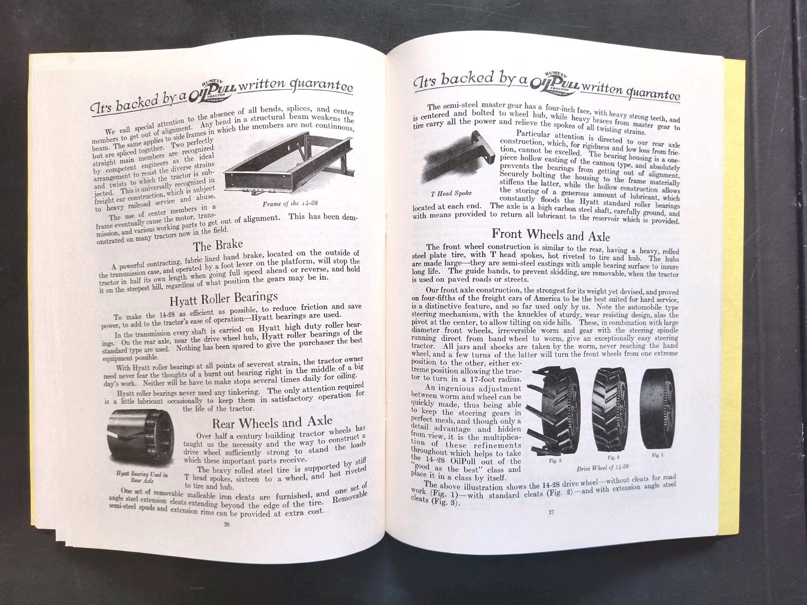 Rumley Oil Pull Tractor Dealer Brochure Guarantee Manual Print Advertising RARE