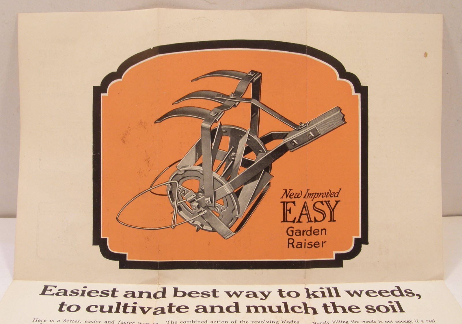 VINTAGE 30&rsquo;s ADVERTISING BROCHURE EASY MFG CO GARDEN CULTIVATOR LINCOLN NE