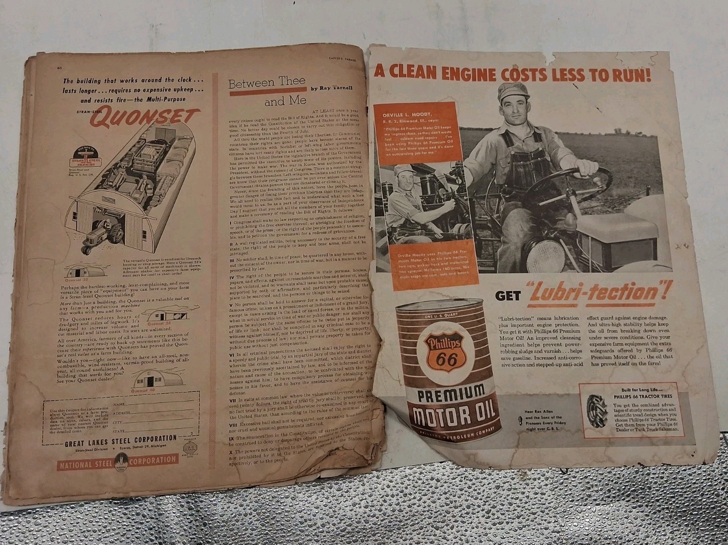 Vtg Capper&rsquo;s Farmer July 1951 Cattle Agriculture 1945 Country Gentleman Damaged