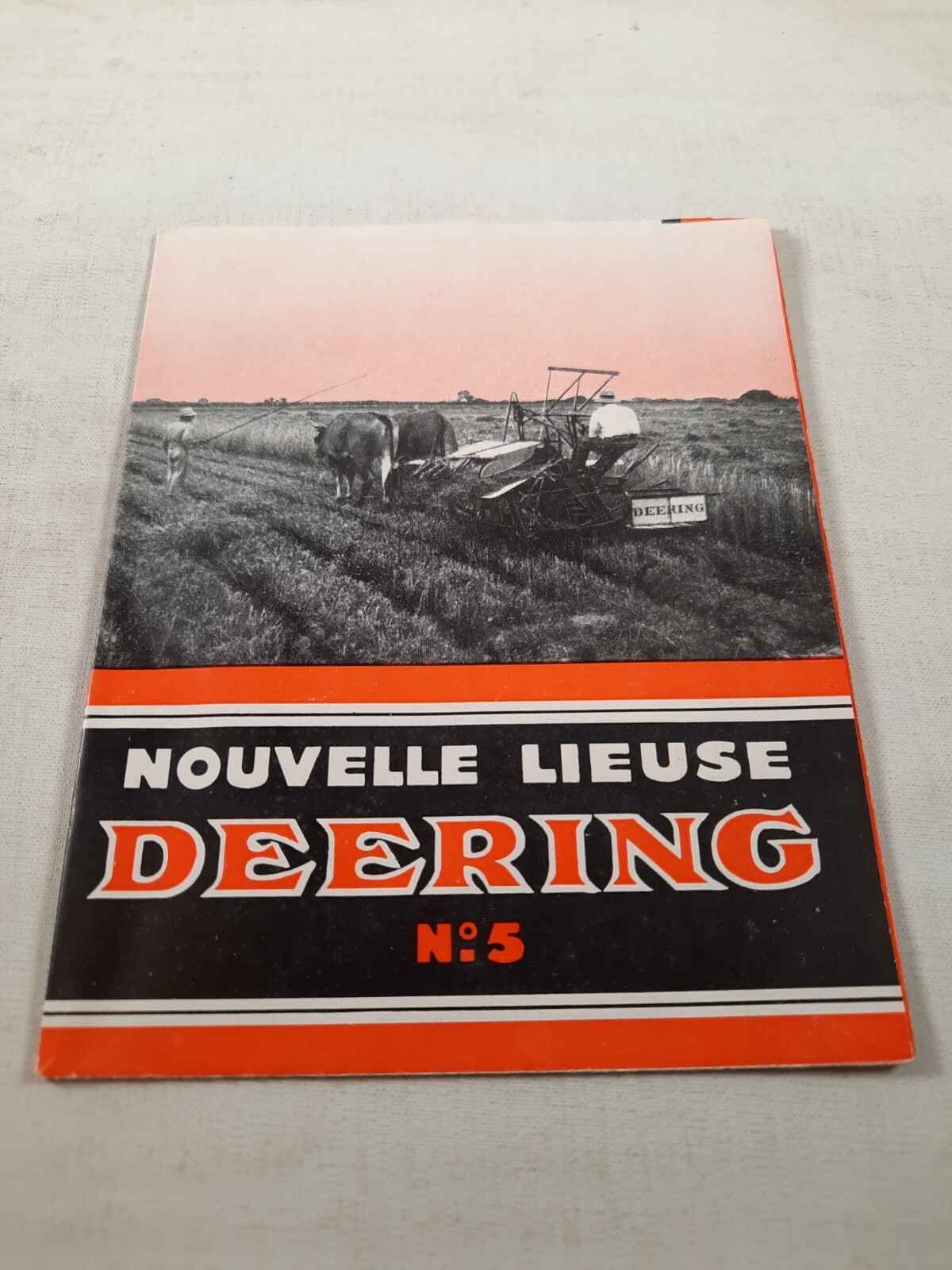 Vtg deering john deer horse drawn new binder 5 advertisement nouvelle lieuse