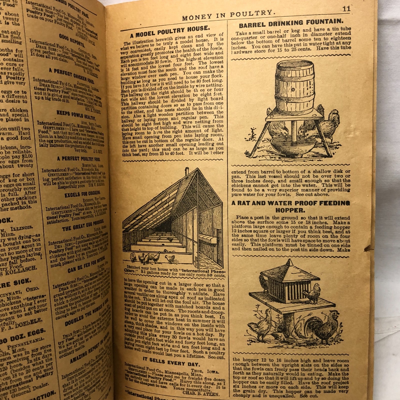 c1900s Money in Poultry Booklet International Poultry Food