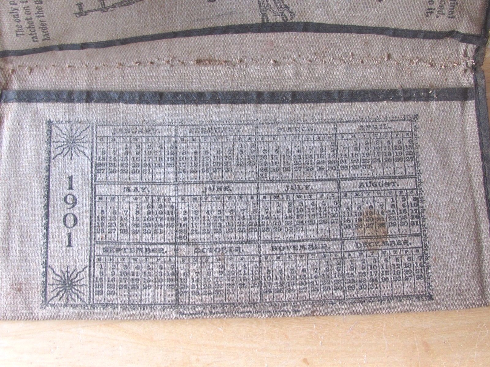 1901 NOTEBOOK COVER SATTLEY MFG CO SPRINGFIELD IL FARM PLOWS CORN PLANTERS ETC