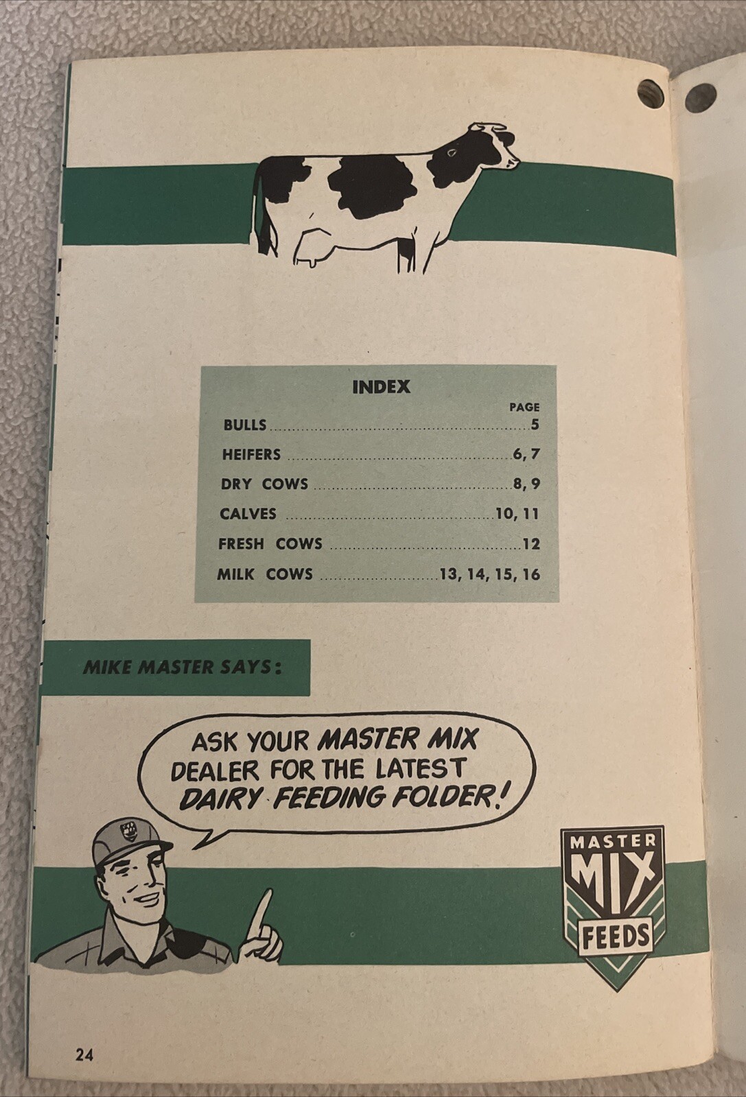 Vintage 1955 McMillen Feed Mills Management Manual FOR DAIRY Booklet
