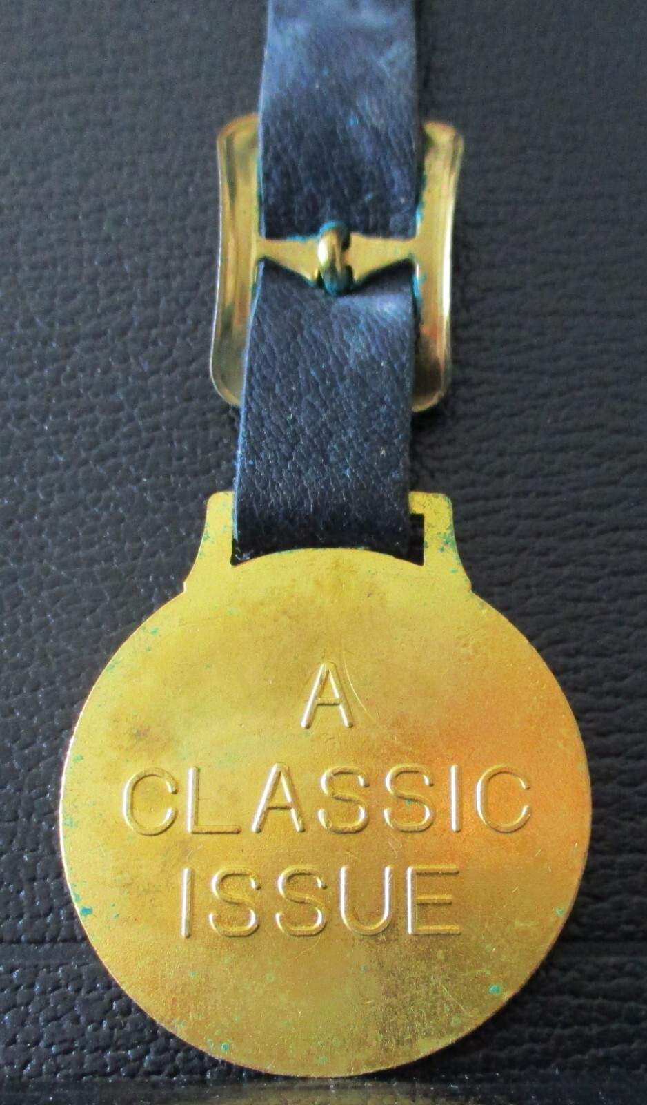 STOVER ENGINE WORKS Hit Miss Engine Brass Pocket Watch Fob Freeport Illinois IL