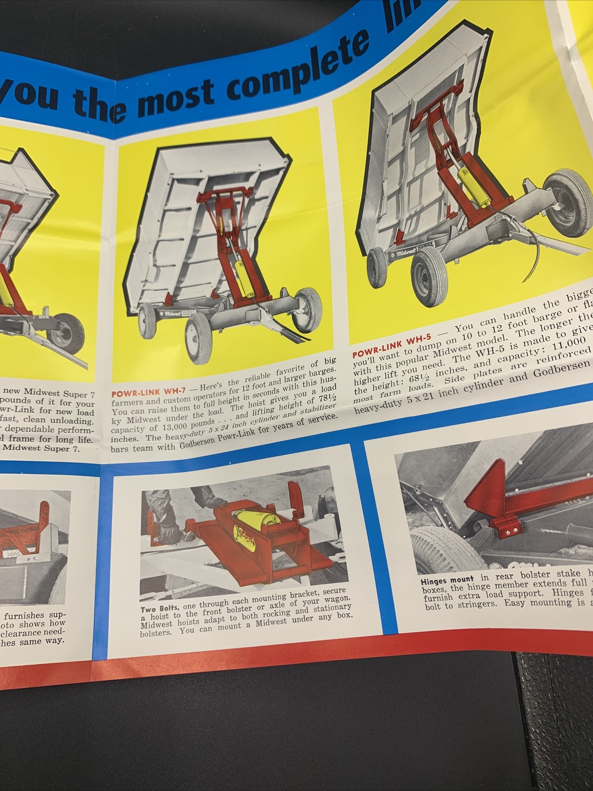 Pair Fantastic 1960’s Midwest Industries Farm Equipment Brochures-Ida Grove Iowa