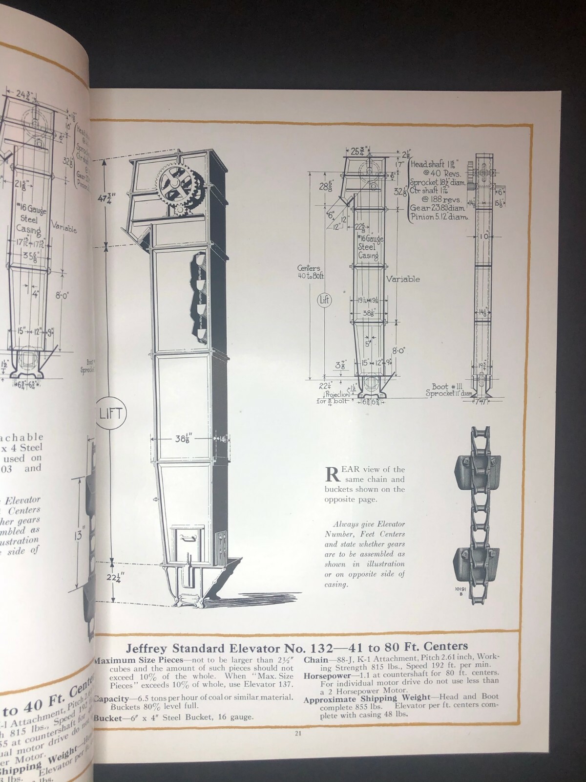 1919 88 pg. « Jeffrey Bucket Elevators » Product Catalog VGC