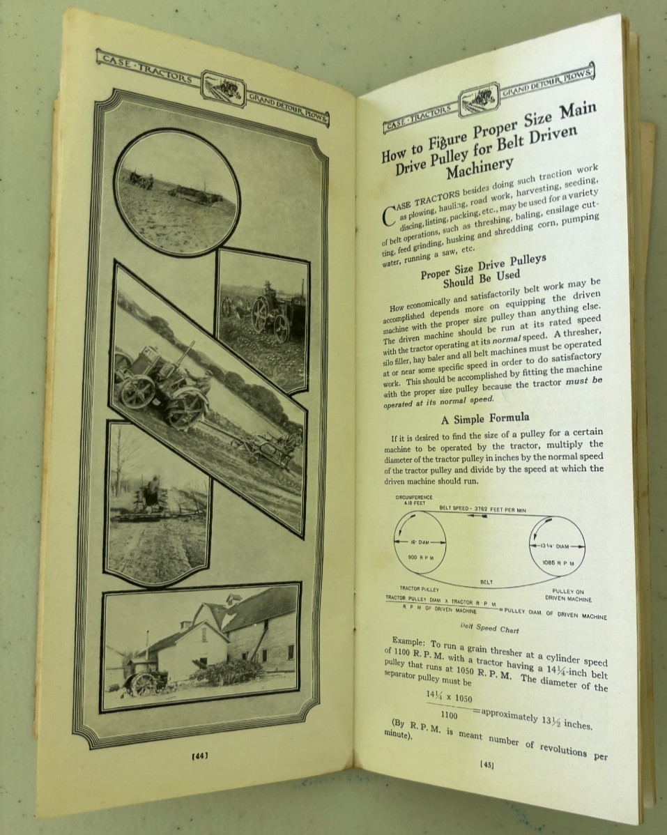 Case Kerosene Tractor & Grand Detour Plows Brochure DCPA26