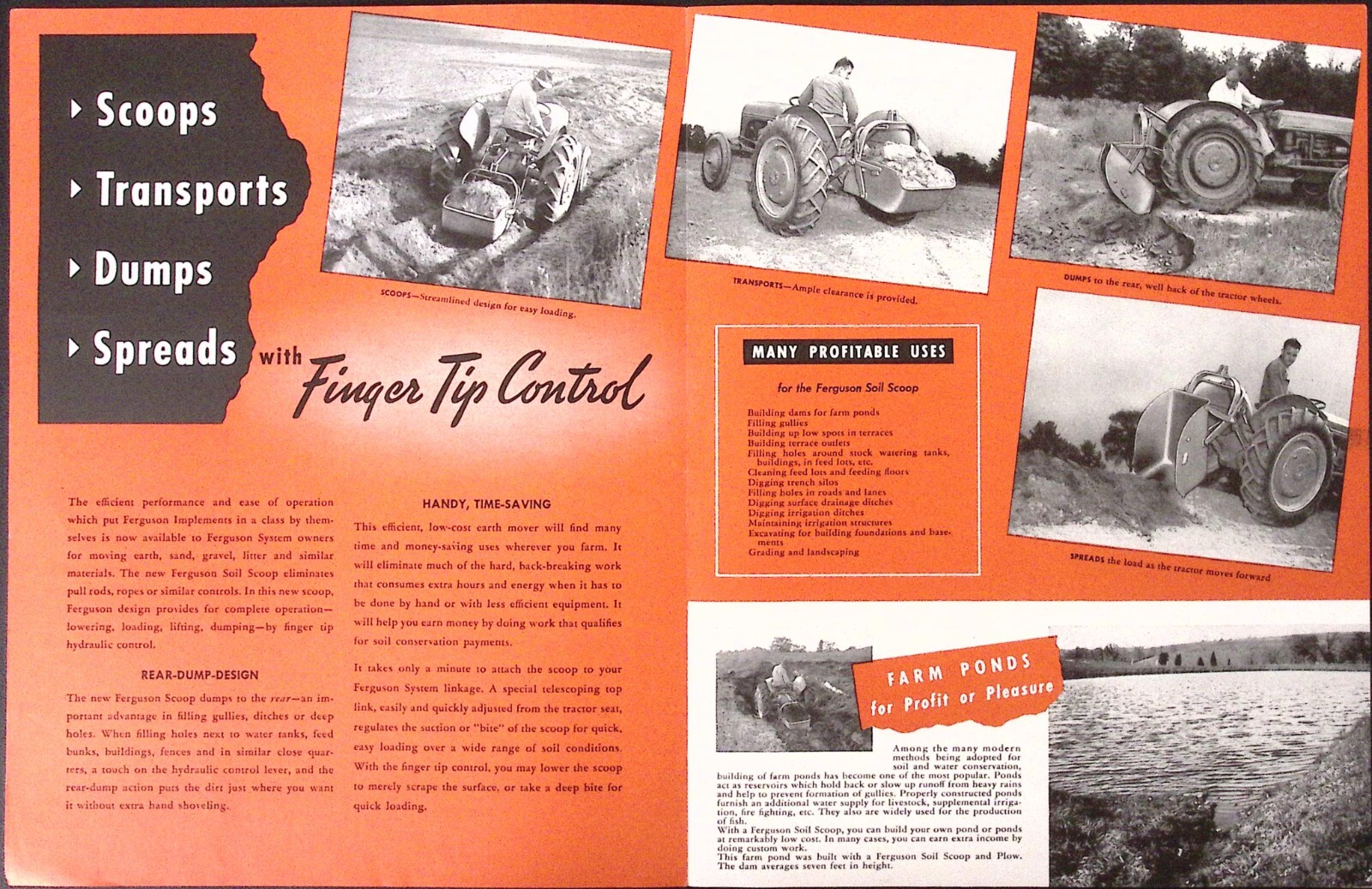 1954 Harry Fergsuon Soil Scoop Brochure Ferguson System of Mechanized Farming