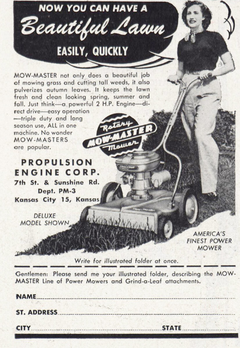 1951 Mow Master: You Can Have a Beautiful Lawn Vintage Print Ad