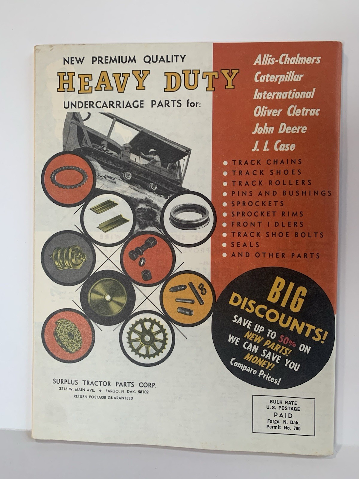 1974 Surplus Tractor Parts Corp Discount Catalog Fargo North Dakota farming