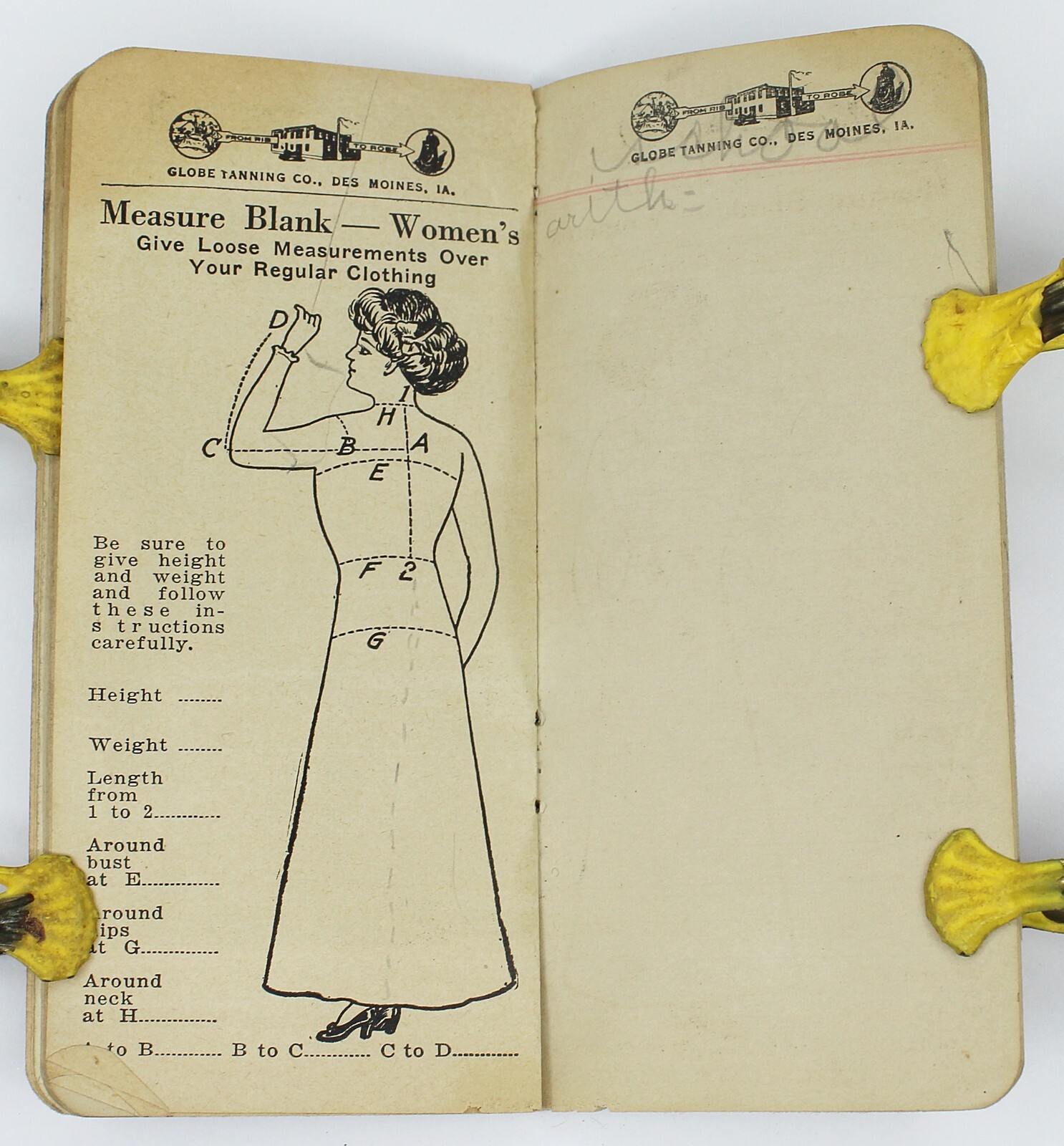 Vintage 1918-19 Season ANNUAL MEMO BOOK Globe Tanning Co Illustrated