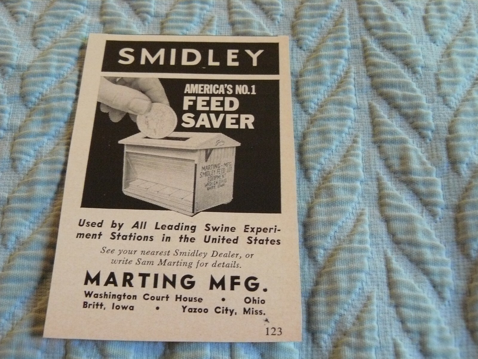 THE FARM QUARTERLY- WINTER 1968-69 -ad-SMIDLEY America&rsquo;s No 1 FEED SAVER / Yazoo