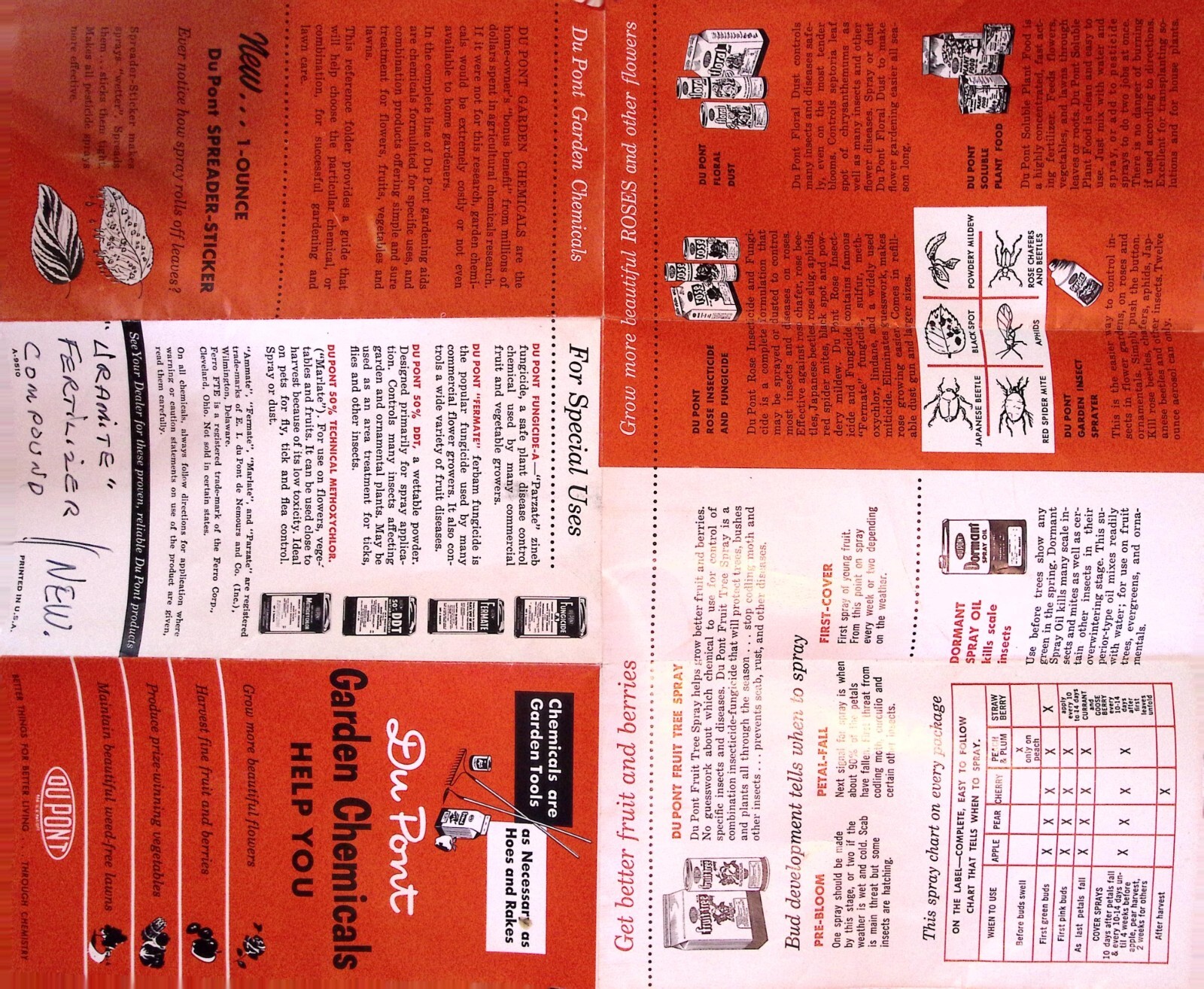 DuPont Garden Chemicals Brochure Vintage Advertising