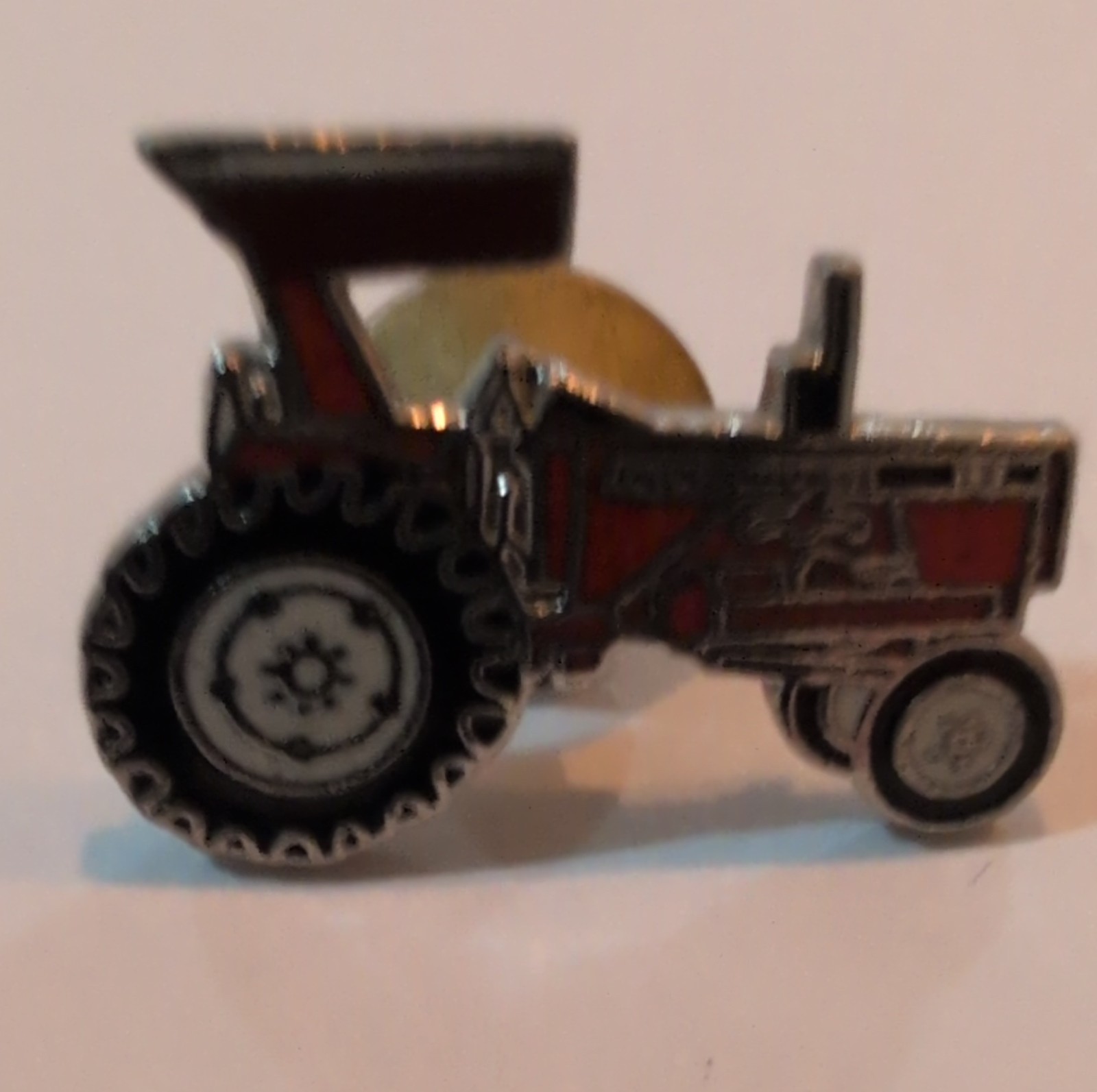 Snapco Tractor Advertising Pin Red Black Silver Agriculture Collectible
