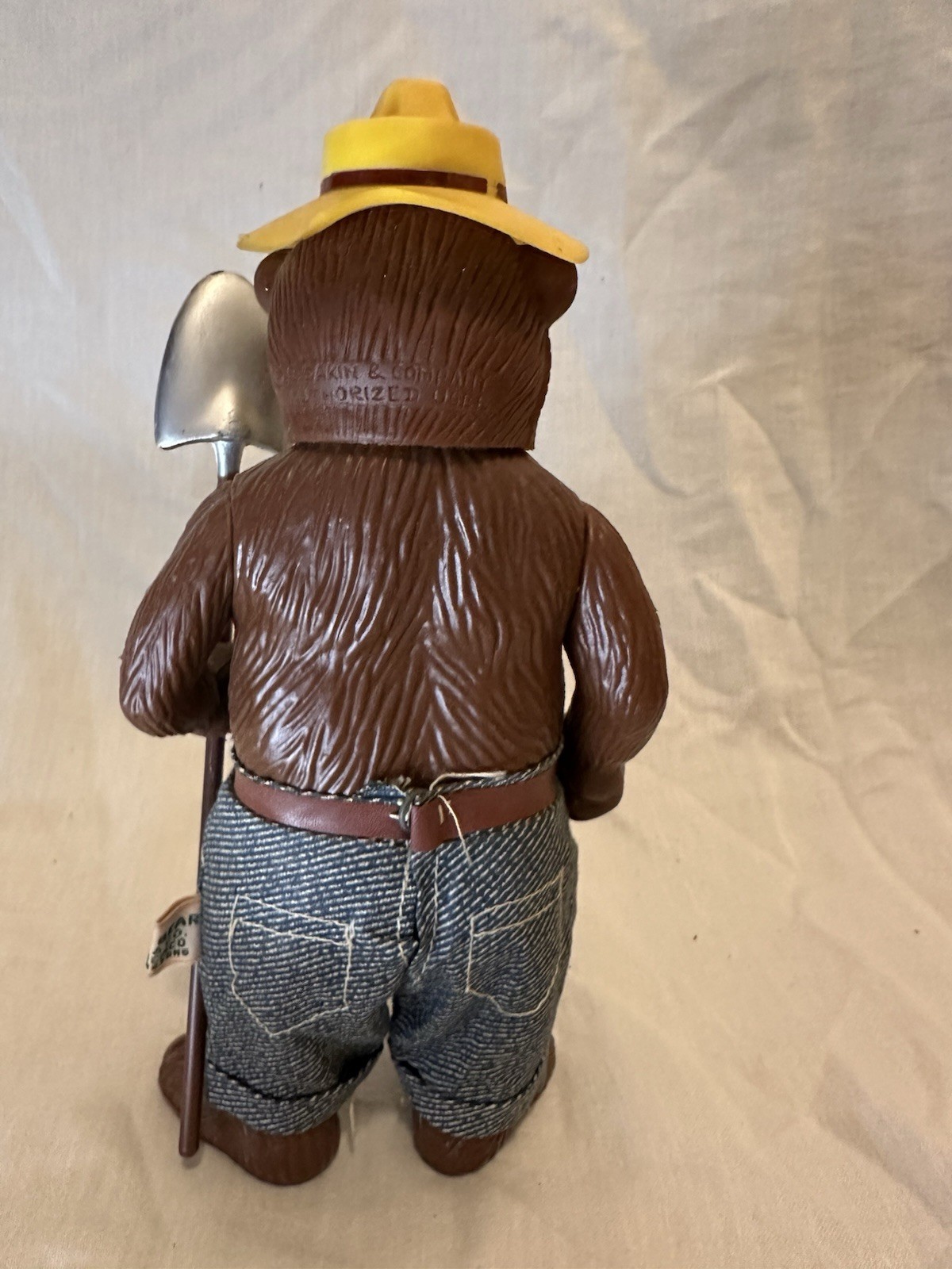 Vintage Smokey Bear Figure R Dakin Hong Kong w Shovel Jeans 8”