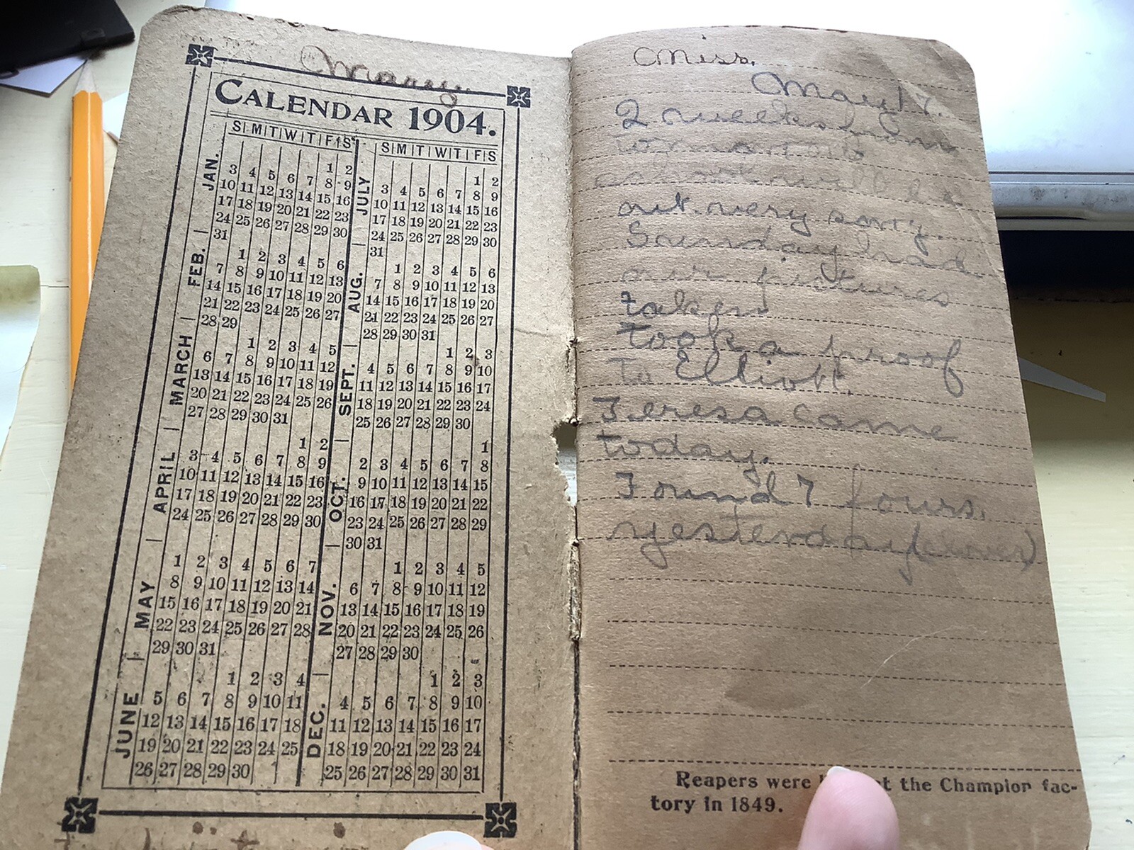 Vintage Champion Harvesters Advertising Notebook 1904