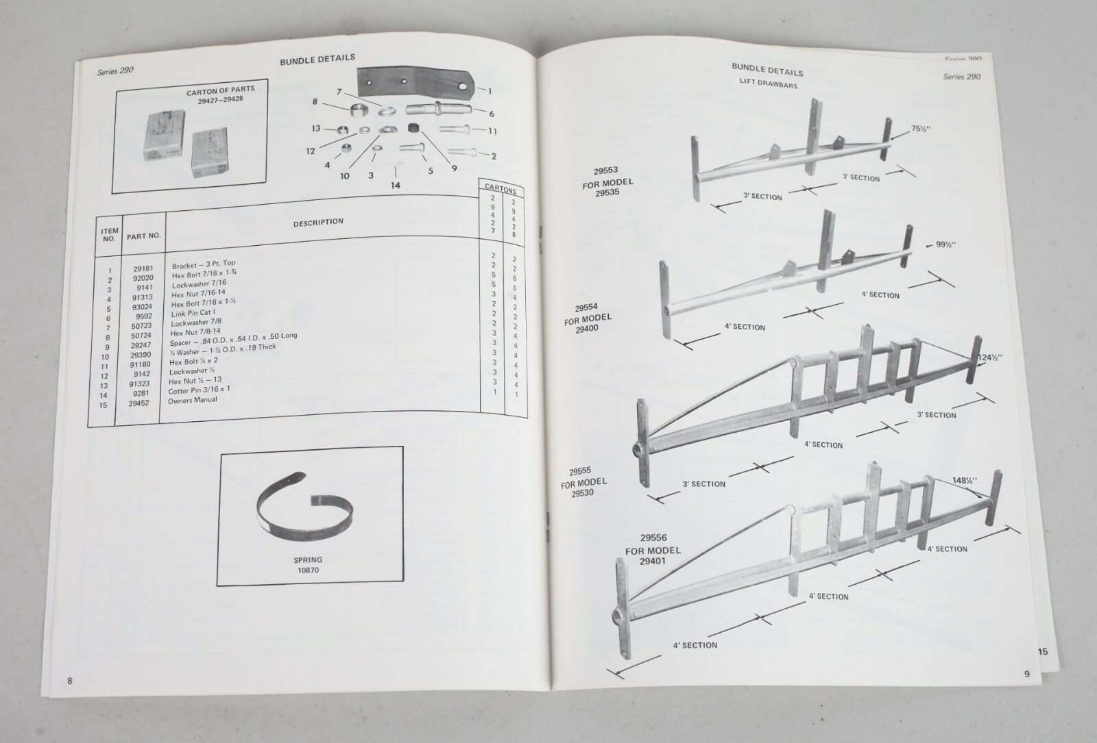 Vintage Pittsburgh Forgings Series 290 Spring Tooth Harrows Owner&rsquo;s Manual