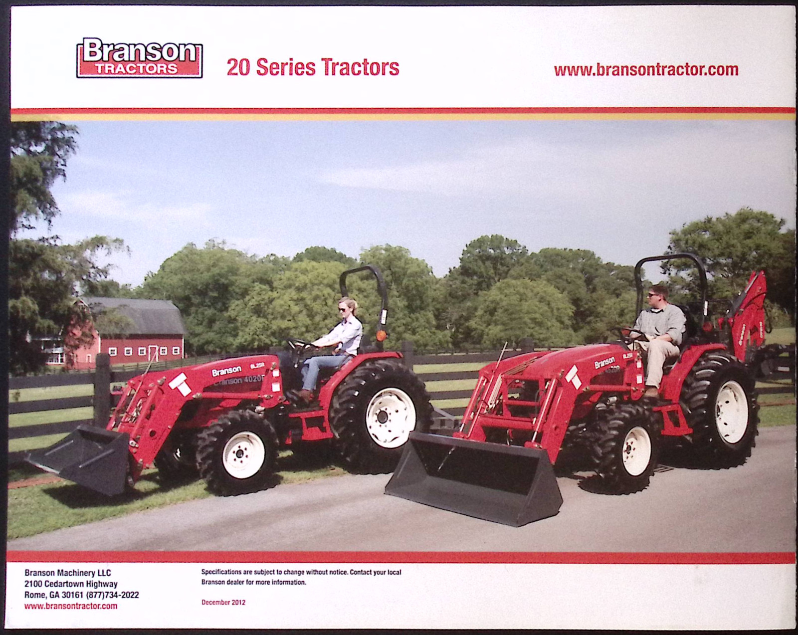 Branson Tractor Next Generation, 6640, 2810, 3510,3520,4020,4520,20 series, comp
