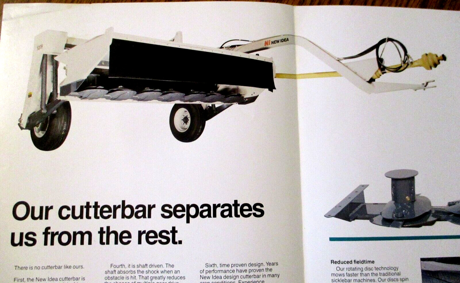 *New Idea 5209 Disc Mower Conditioner Advertising Sales Brochure Literature 1990