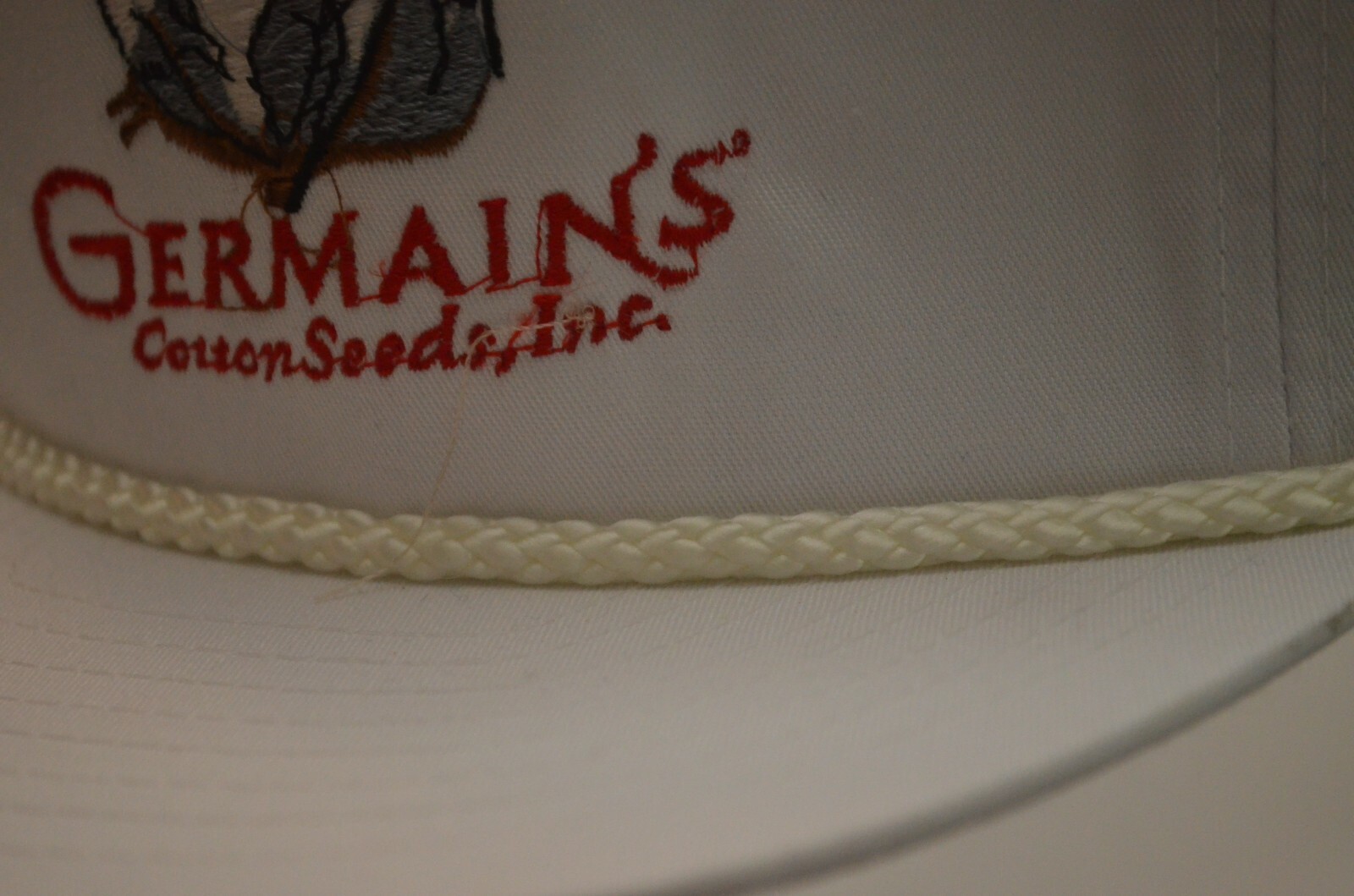 Vintage Germain’s Cotton Seeds Snapback Mesh Trucker Hat By Noble Club..