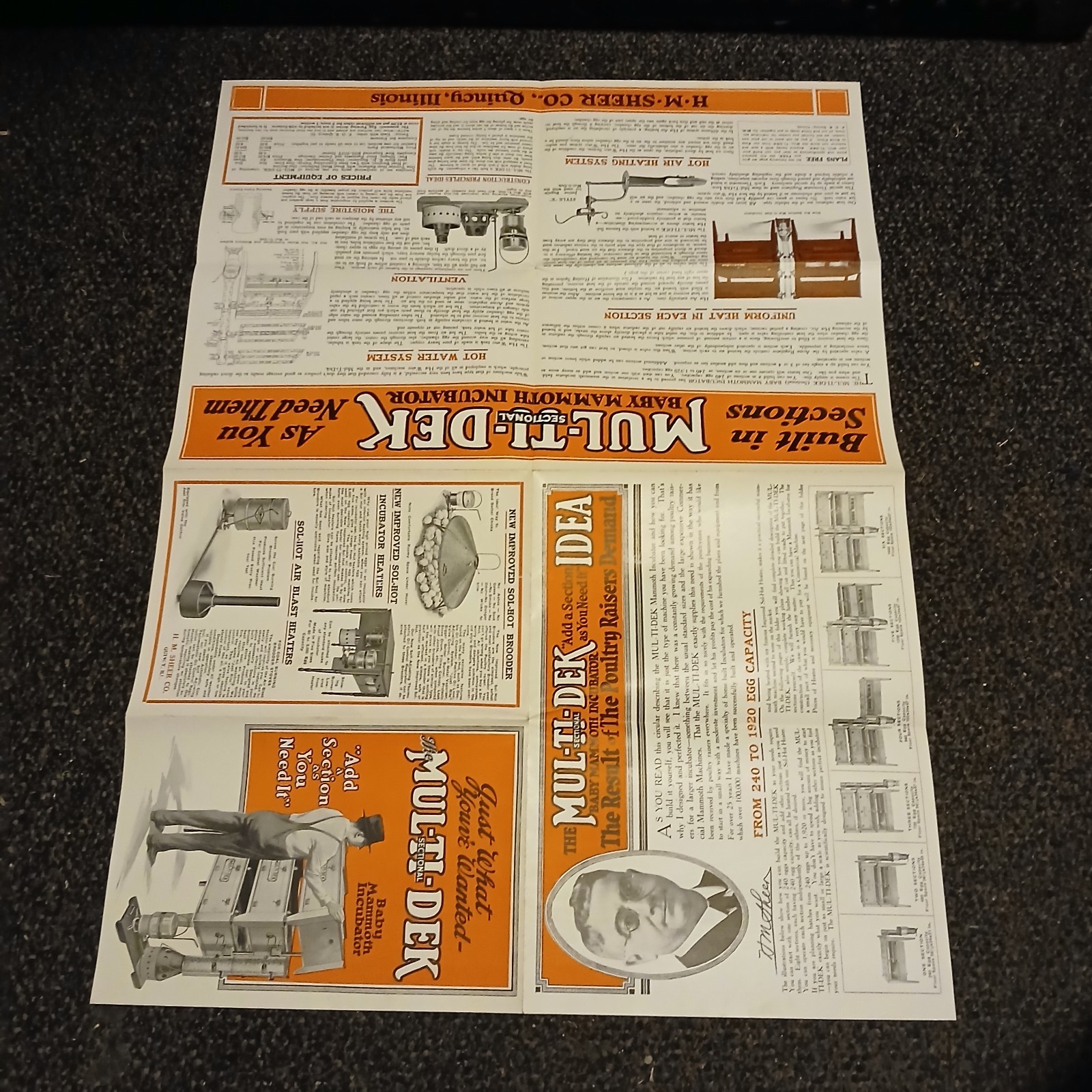 Vintage Sol Hot Heater Brooder Incubator Ads Flyers HM Sheer Dairy Ephemera 50s