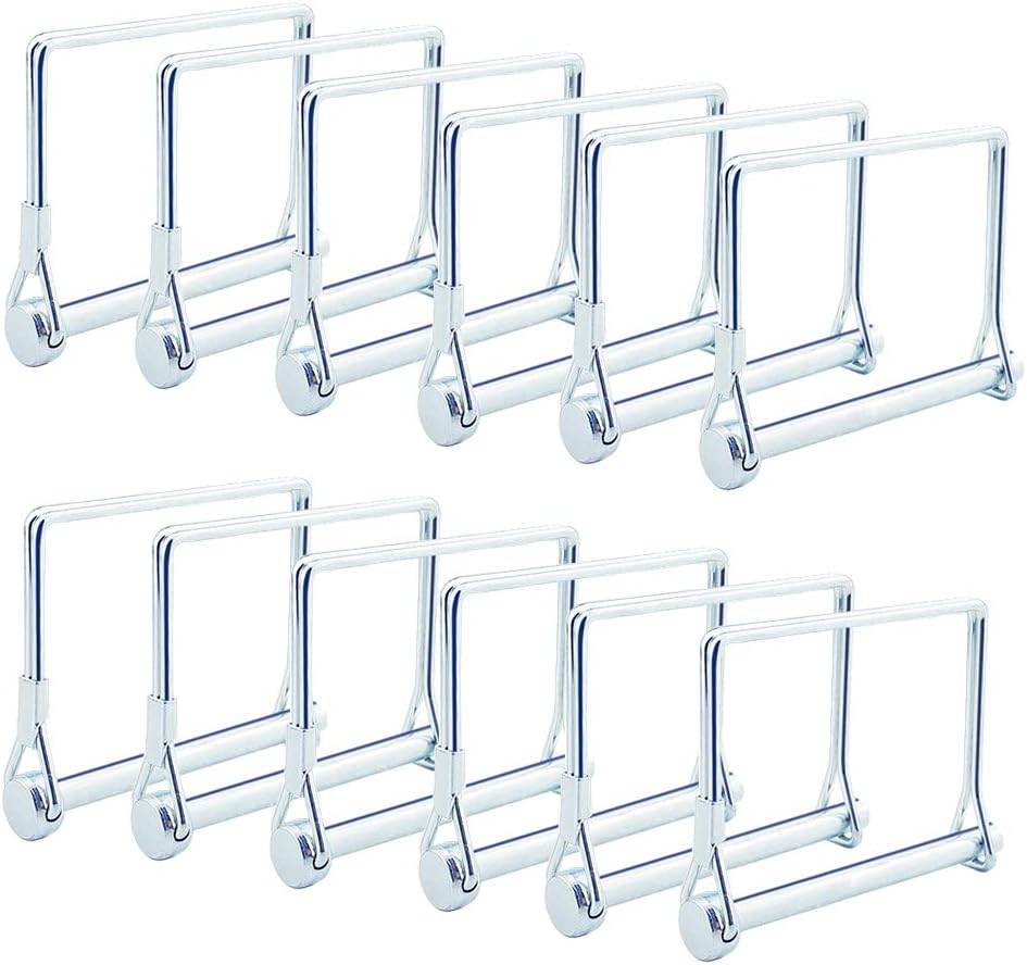 12 Pieces Trailer Coupler Pin 1/4 Inch Wire Lock Pin Heavy Duty Safety Coupler