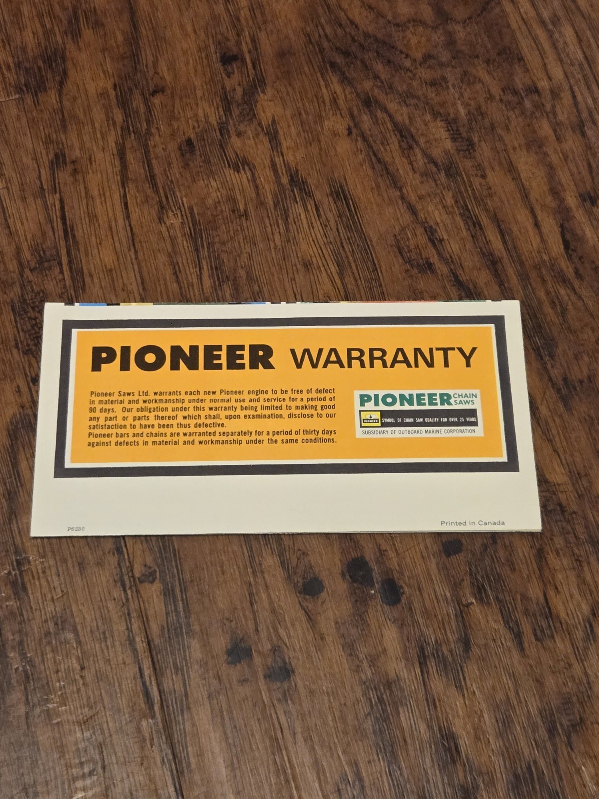 Vintage 1960&rsquo;s OMC Made Pioneer Chainsaw Brochure For 11-20 & 11-50 « Wildcats »