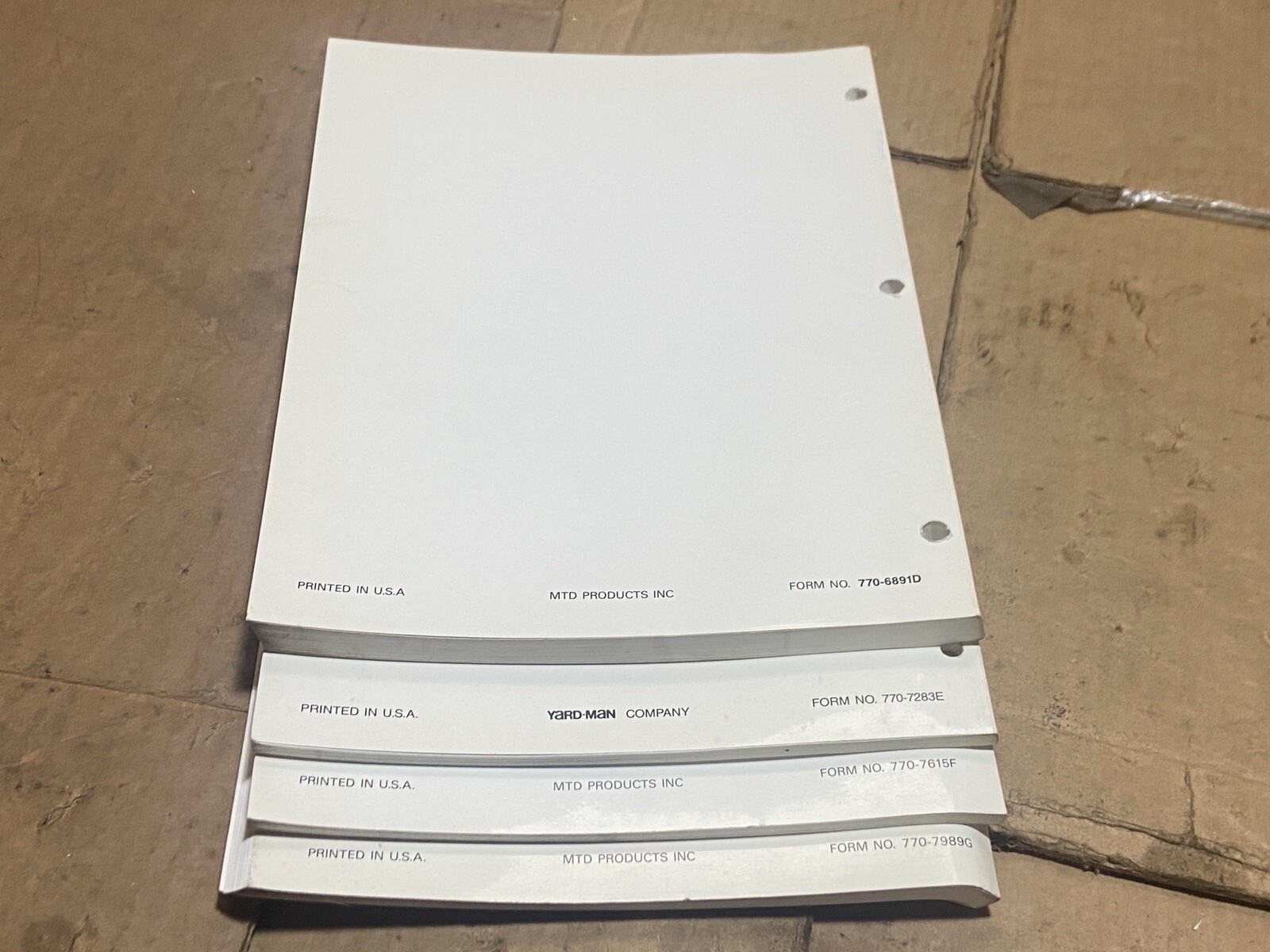 MTD White Outdoor Power Equipment Technical Service Handbook — Volume 1 2 3 4