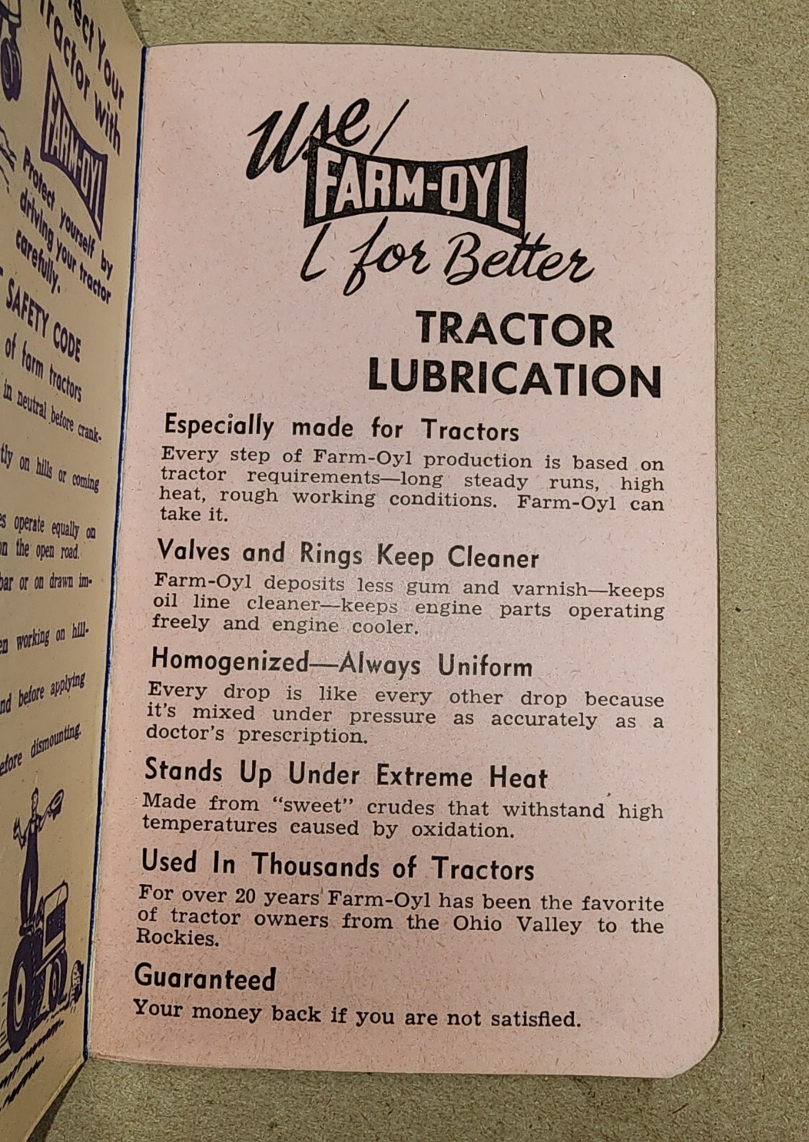 Farm-Oyl Memo Book 1949 50 Petroleum Advertising Stichter Imp Co – Lexington, IL