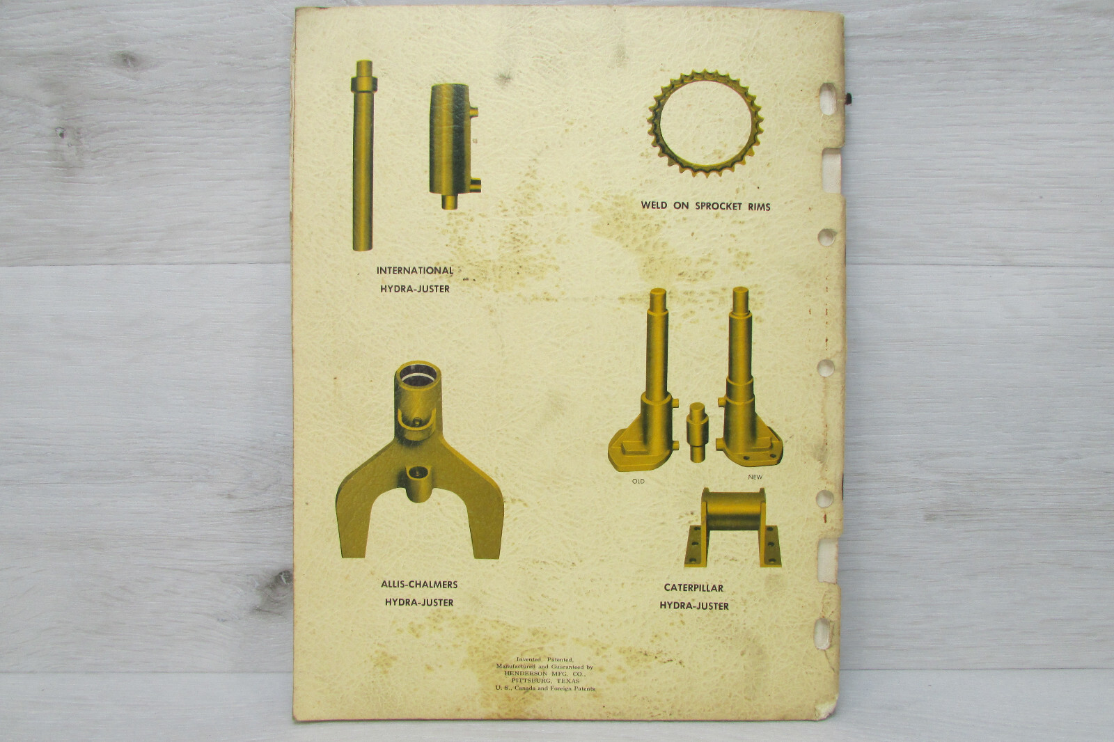Henderson Manufacturing Company Tractor Parts Catalog Advertising 1963 Vintage