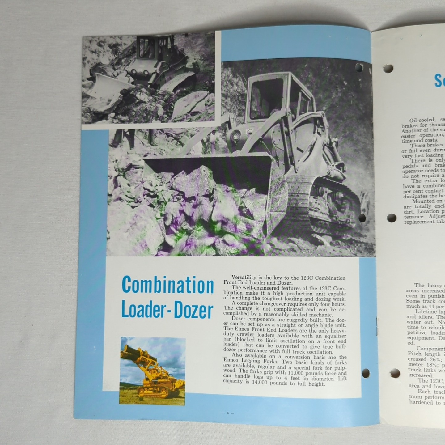 EIMCO 123C FRONT END LOADER Brochure
