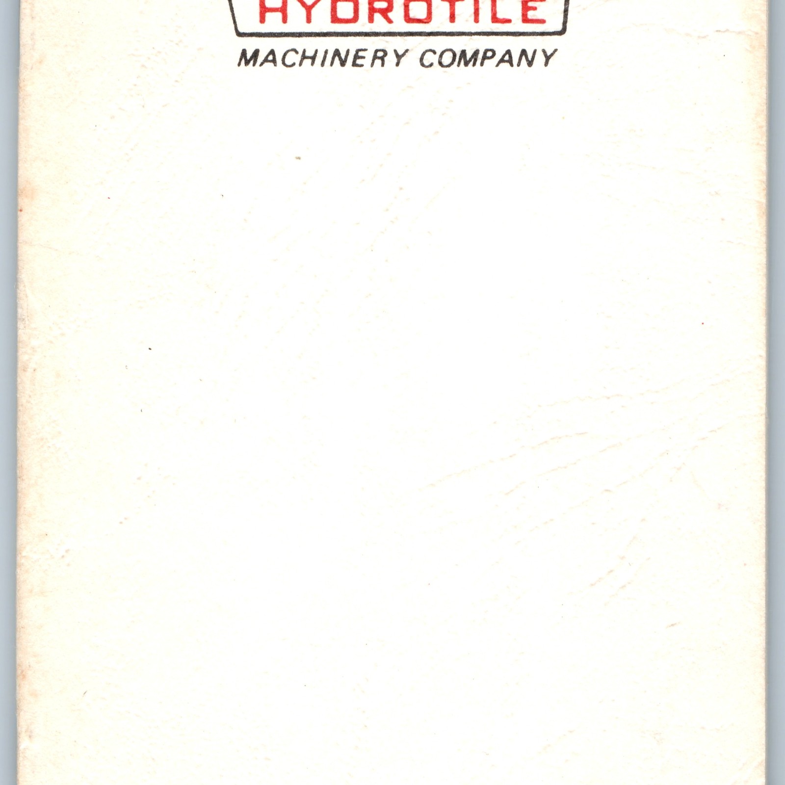 c1970s Hydrotile Concrete Pipe Machinery Nashua IA Woodstock Ontario Memo Book