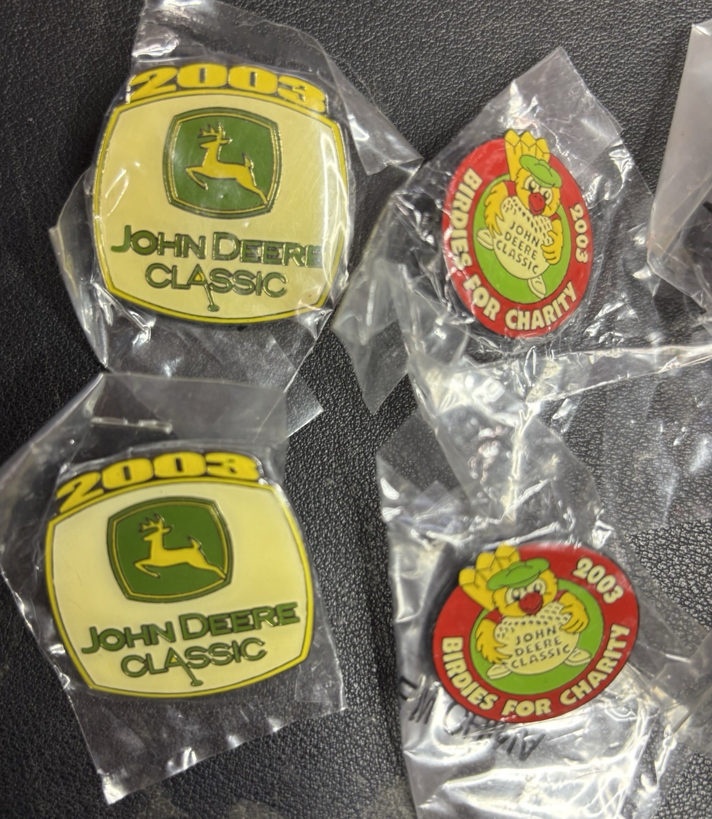 John Deere Theme vintage Lapel Pins. 2 Sets of 5 different. Lot Of 10 Total Pins
