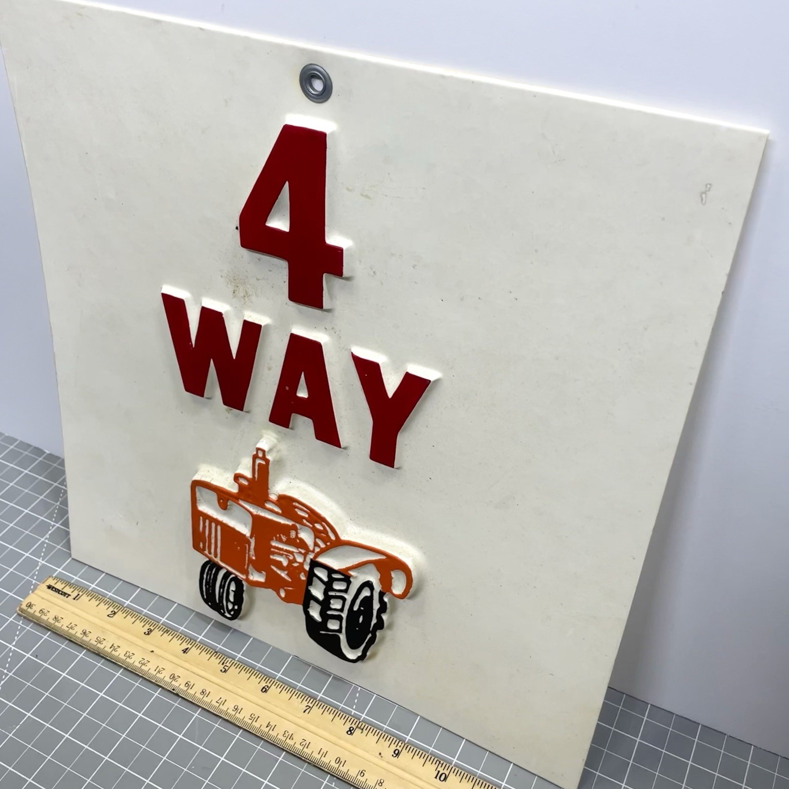 Rare 4 Way Tractor Dealer Display Sign Blow Mold Plastic Farm Equipment Hang