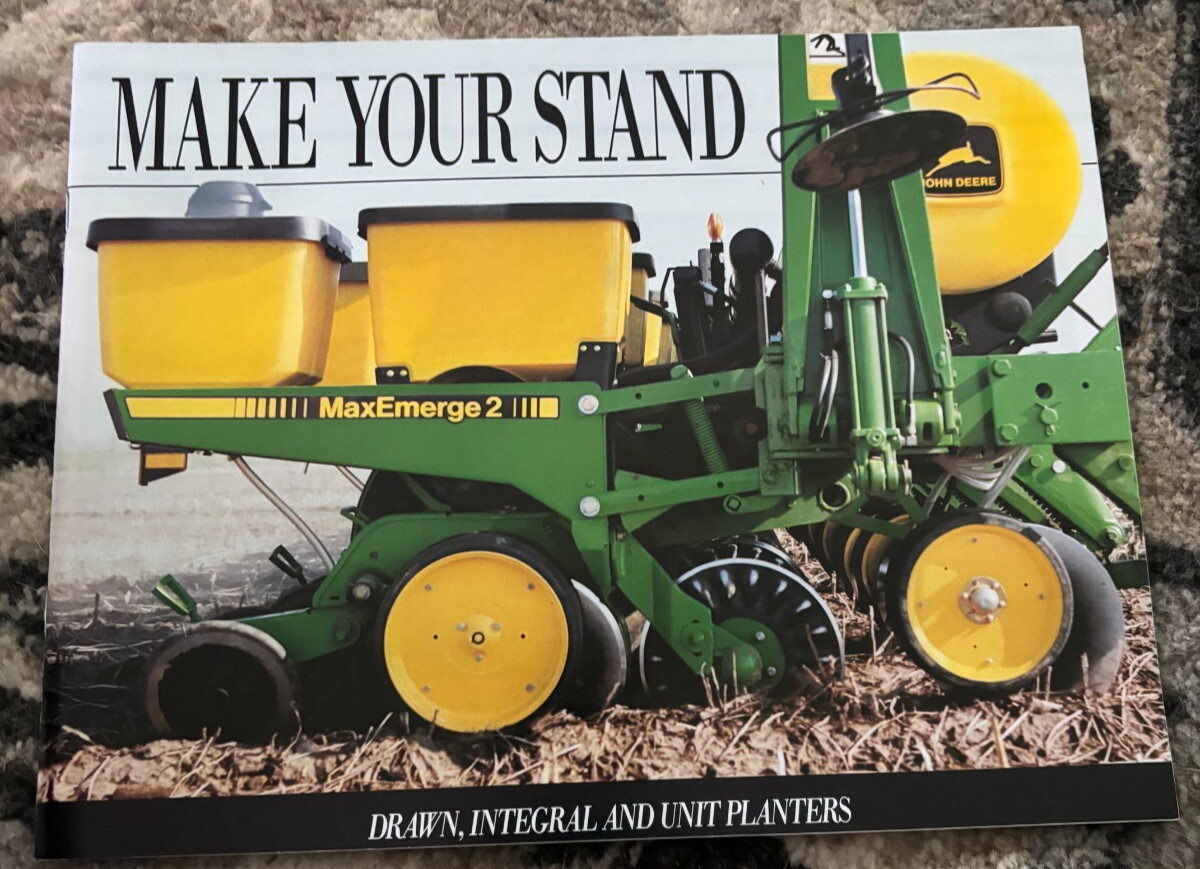 John Deere Drawn Integral & Unit Planters For 1992 Brochure FCCA